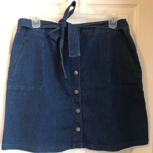 A New Day button Front Jean skirt